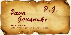 Pava Gavanski vizit kartica